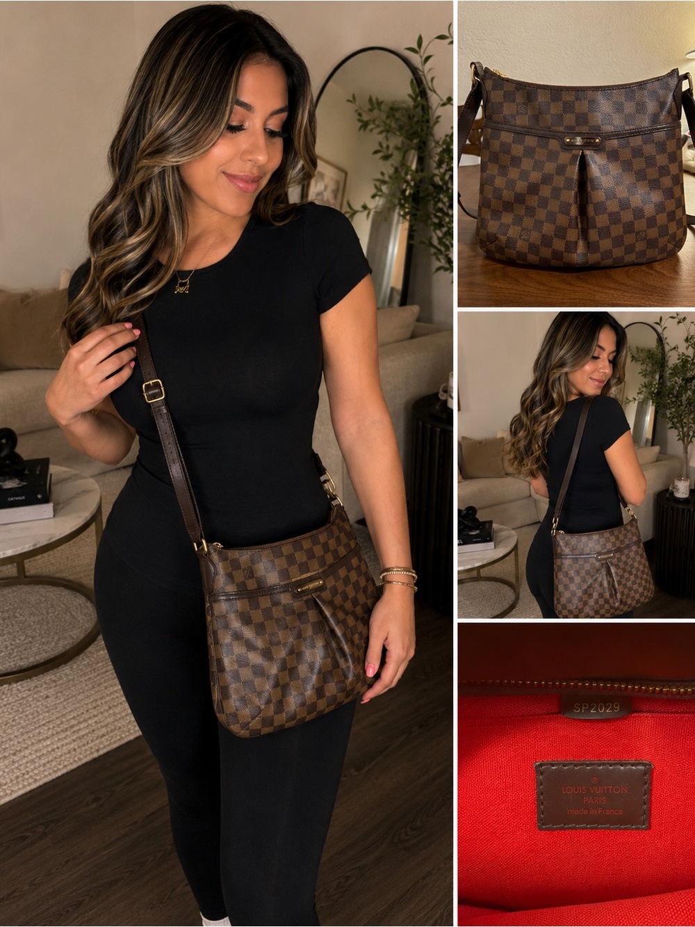 👜 Louis Vuitton Bloomsbury PM Damier Ebene Crossbody Bag